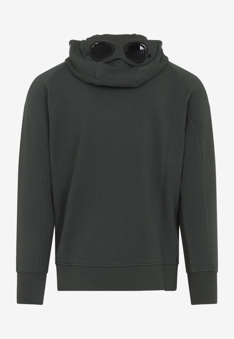 Open Zip-Up Hooded Sweatshirt