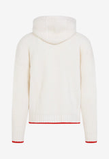 Waffle Knitted Hooded Sweatshirt