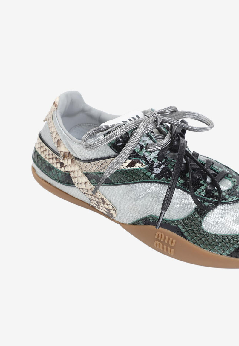 Paneled Low-Top Sneakers