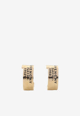 Tape Logo Hoops Earrings