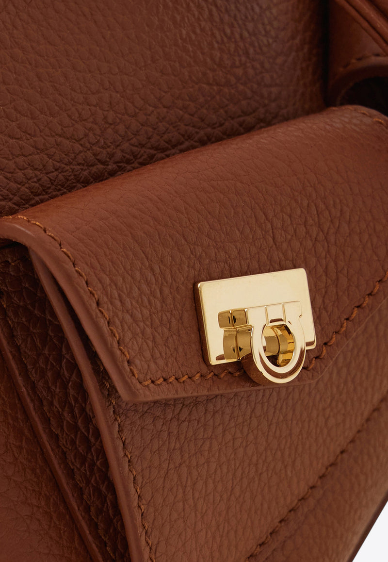 Ferragamo Mini Multi-Pocket Leather Backpack Cognac 220941 BACKPACK 785887 NEW COGNAC