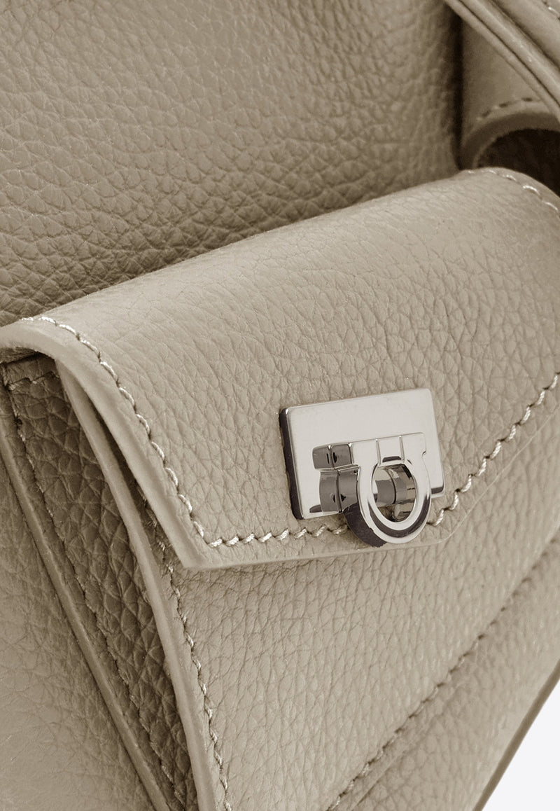 Ferragamo Mini Multi-Pocket Leather Backpack Gray 220941 BACKPACK 785889 HAZE