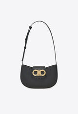 Ferragamo Mini Gabry Double Gancini Leather Shoulder Bag Black 220947 GABRY 785940 NERO