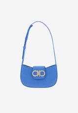 Ferragamo Mini Gabry Double Gancini Leather Shoulder Bag Blue 220947 GABRY 785942 BLEUET