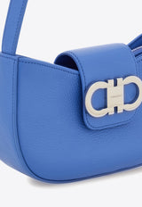 Ferragamo Mini Gabry Double Gancini Leather Shoulder Bag Blue 220947 GABRY 785942 BLEUET