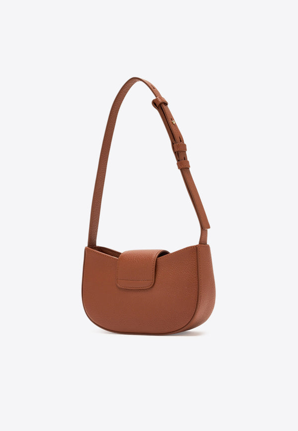 Ferragamo Mini Gabry Double Gancini Leather Shoulder Bag Cognac 220947 GABRY 785945 NEW COGNAC