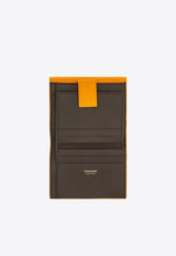 Ferragamo Gancini Grained Leather Compact Wallet Orange 220961 PORTAFOGLIO 785778 TUMERIC