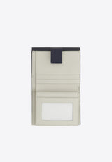 Ferragamo Gancini Grained Leather Compact Wallet Navy 220961 PORTAFOGLIO 785780 NEW NAVY DKB