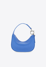 Ferragamo XS Grained Leather Hobo Bag Blue 220965 TOP HANDLE 785986 BLUE BONNET