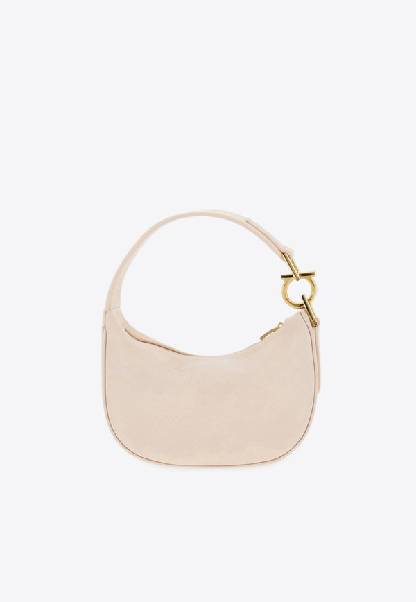 Ferragamo XS Grained Leather Hobo Bag Pink 220965 TOP HANDLE 785988 CREAM TAN