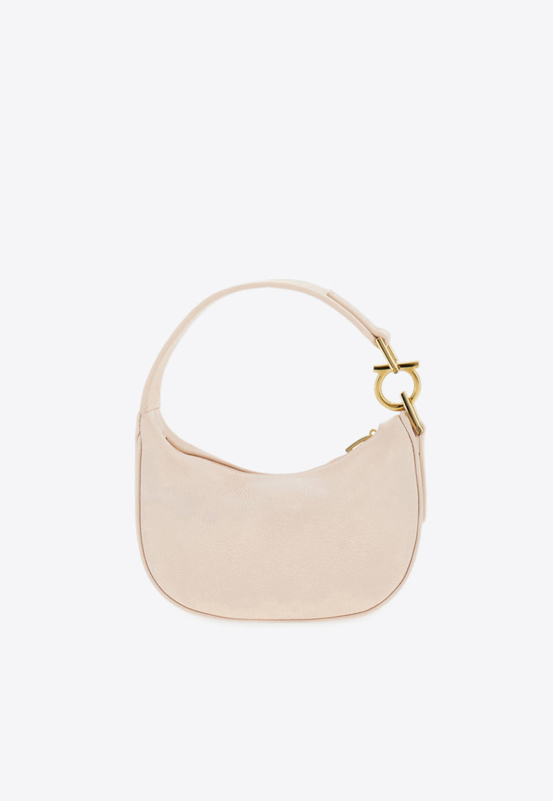 Ferragamo XS Grained Leather Hobo Bag Pink 220965 TOP HANDLE 785988 CREAM TAN