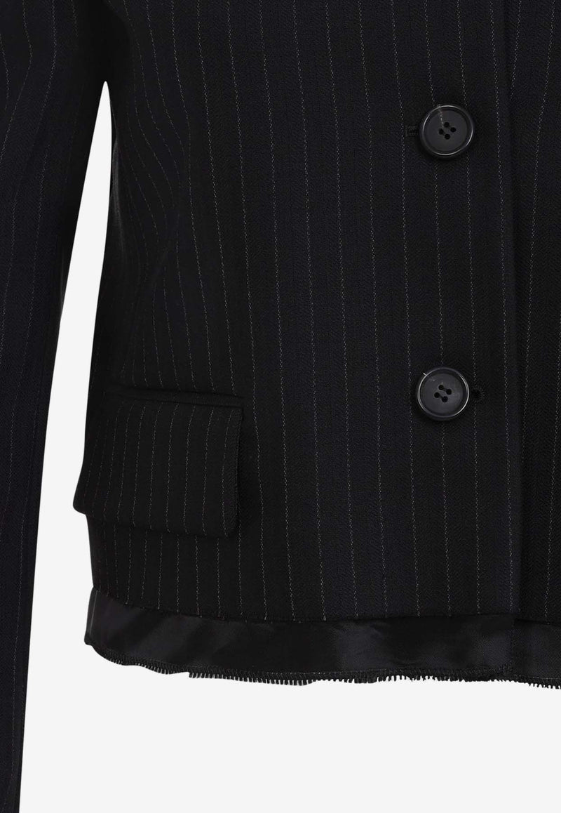 Pinstripe Wool Blazer