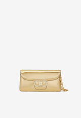 Ferragamo Mini Double Gancini Metallic Clutch Gold 221049 MINI BAG 790314 MEKONG