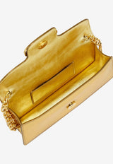 Ferragamo Mini Double Gancini Metallic Clutch Gold 221049 MINI BAG 790314 MEKONG