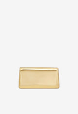 Ferragamo Mini Double Gancini Metallic Clutch Gold 221049 MINI BAG 790314 MEKONG