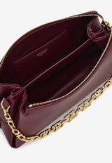 Ferragamo Mini Gancini Chain Shoulder Bag Plum 221076 CROSSBODY 790051 PLUM