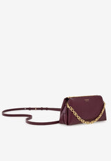 Ferragamo Mini Gancini Chain Shoulder Bag Plum 221076 CROSSBODY 790051 PLUM