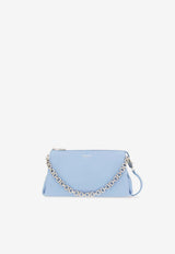 Ferragamo Mini Gancini Chain Shoulder Bag Light Blue 221076 CROSSBODY 790052 WASHED DENIM
