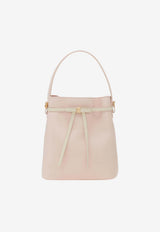 Ferragamo Mini Bow Leather Bucket Bag Pink 221081 BUCKET 790189 BALLET