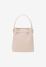 Ferragamo Mini Bow Leather Bucket Bag Pink 221081 BUCKET 790189 BALLET