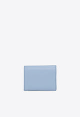 Ferragamo Mini Ribbon Calf Leather Wallet Light Blue 221087 051 790196 WASHED DENIM