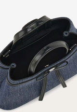 Ferragamo Mini Ribbon Denim Top Handle Bag Denim 221103 TOP HANDLE 790325 DENIM/WHITE