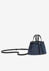 Ferragamo Mini Ribbon Denim Top Handle Bag Denim 221103 TOP HANDLE 790325 DENIM/WHITE