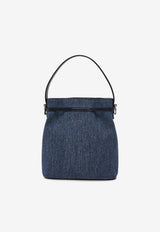 Ferragamo Mini Bow Denim Bucket Bag Denim 221104 BUCKET 790320 DENIM/WHITE