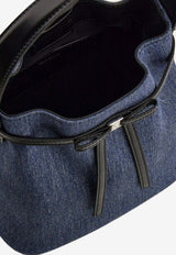 Ferragamo Mini Bow Denim Bucket Bag Denim 221104 BUCKET 790320 DENIM/WHITE