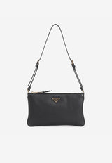 Logo Leather Shoulder Bag