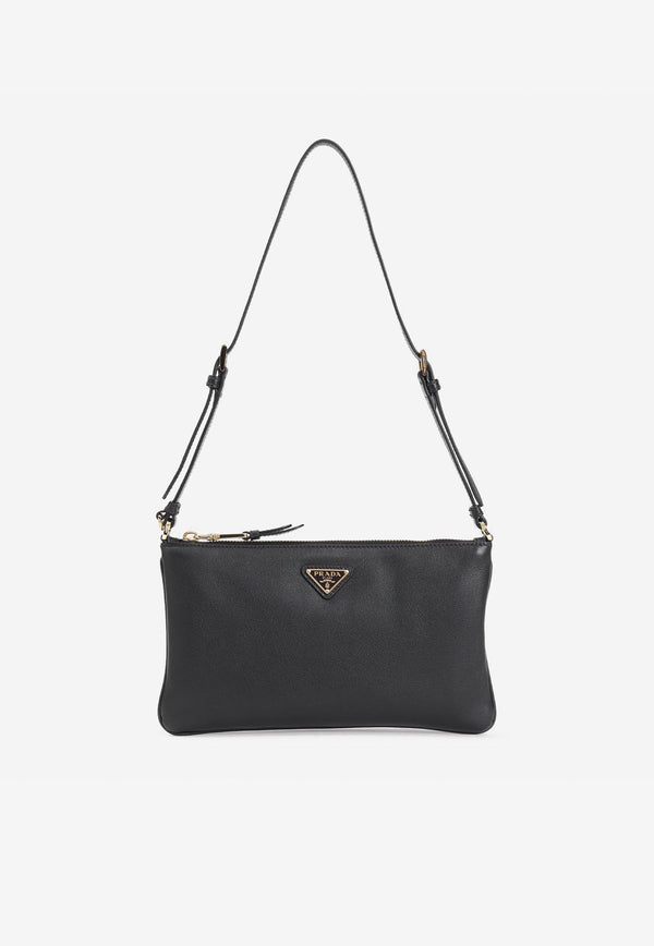 Logo Leather Shoulder Bag