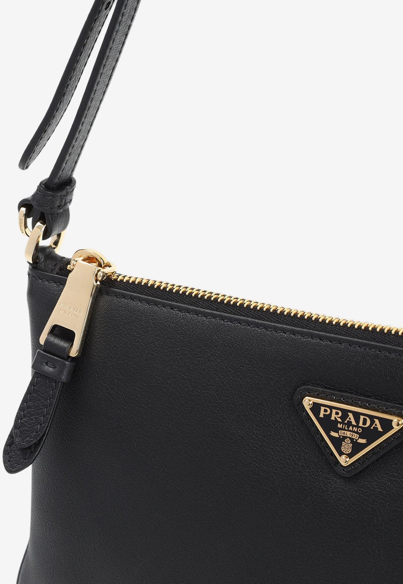 Logo Leather Shoulder Bag