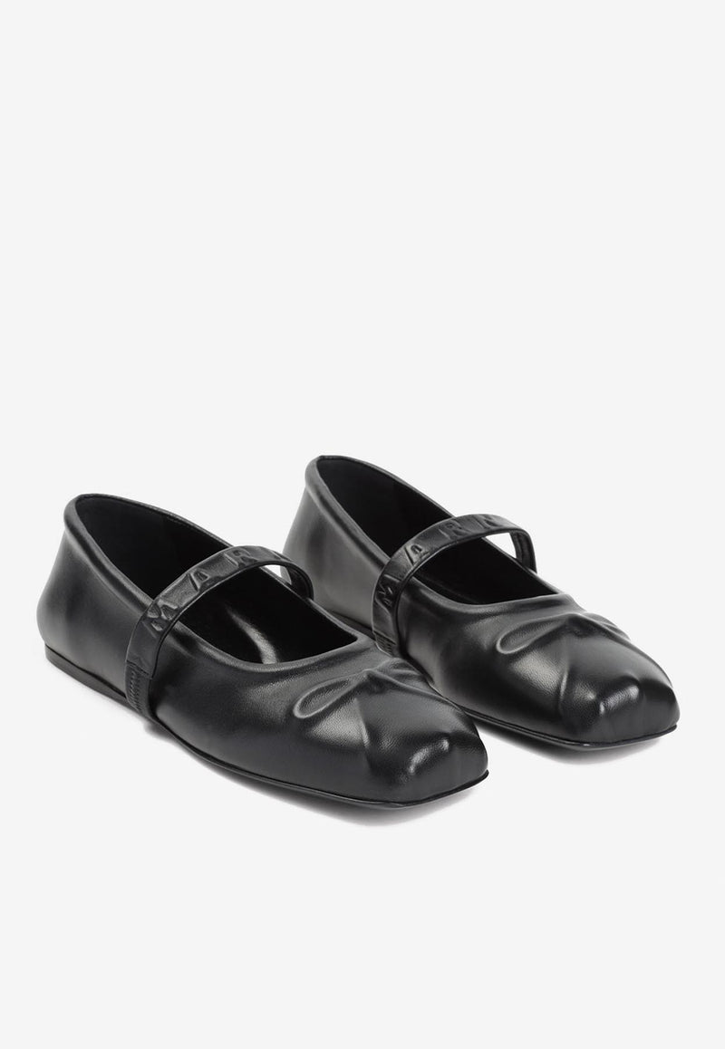 Mary Jane Leather Ballet Flats