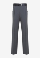 Straight-Leg Tailored Pants