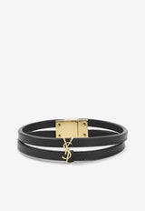 Cassandre Double Strap Nappa Leather Bracelet