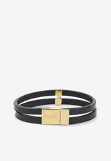 Cassandre Double Strap Nappa Leather Bracelet