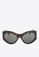 Havana Logo Butterfly Sunglasses