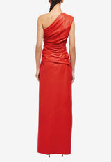 Simkhai Orson One-Shoulder Braided Maxi Dress Red 224-1041-VRED