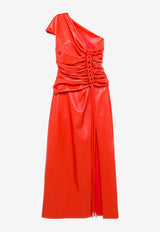 Simkhai Orson One-Shoulder Braided Maxi Dress Red 224-1041-VRED