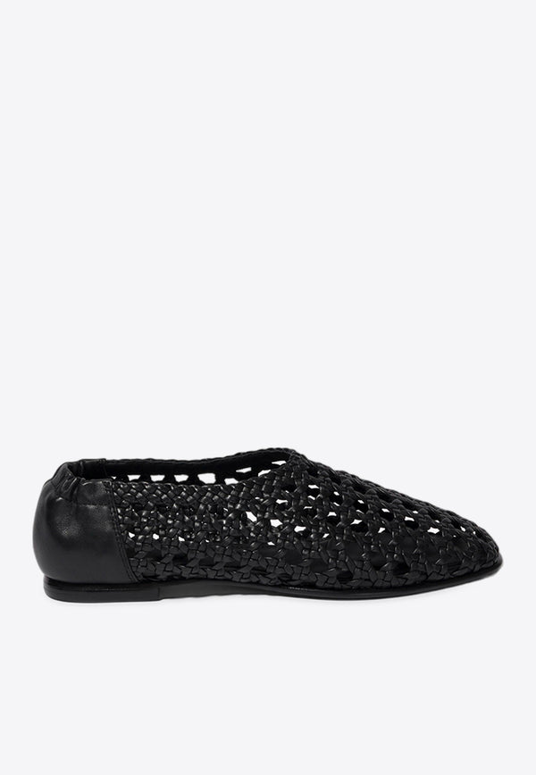 Simkhai Eden Woven Leather Ballet Flat 224-S009-LBLACK