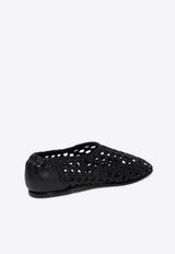 Simkhai Eden Woven Leather Ballet Flat 224-S009-LBLACK