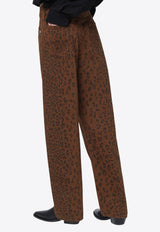 Citizens of Humanity Miro Cheetah Print Straight-Leg Pants Brown 22521248PR/S_CITIZ-SEPCH