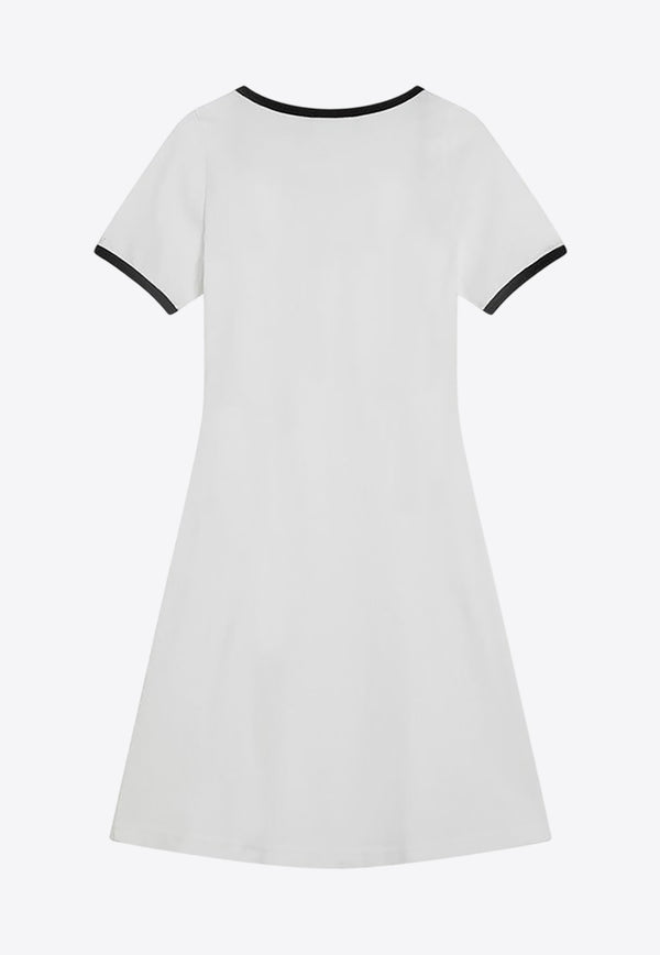 Courrèges Logo Patch Mini Dress White 225JR0600JS0203/Q_COURR-0098