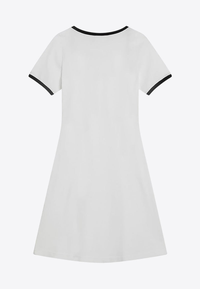 Courrèges Logo Patch Mini Dress White 225JR0600JS0203/Q_COURR-0098