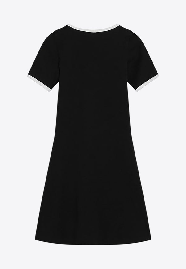 Courrèges Logo Patch Mini Dress Black 225JR0600JS0203/Q_COURR-9901