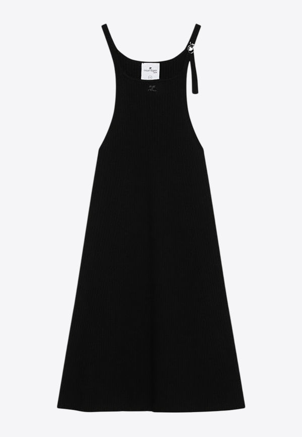 Courrèges Ribbed Mini Dress Black 225MR0615FI0001/Q_COURR-9999