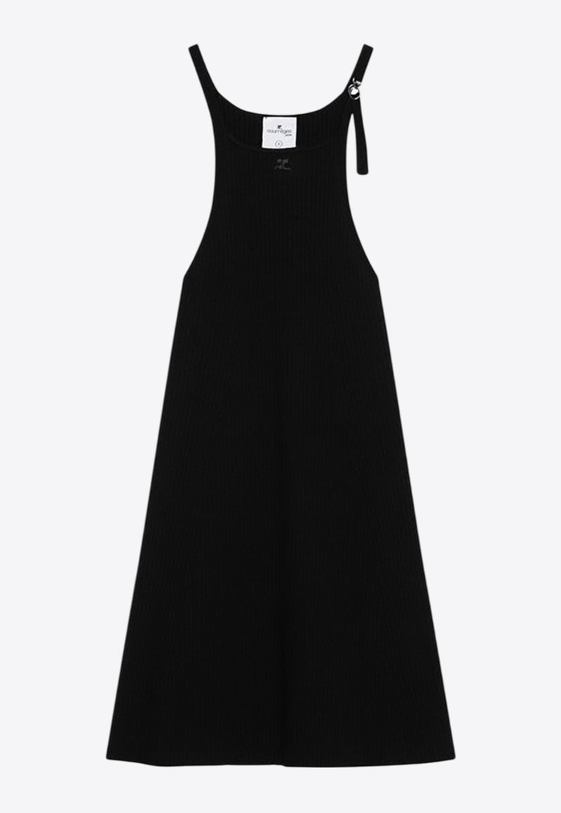 Courrèges Ribbed Mini Dress Black 225MR0615FI0001/Q_COURR-9999