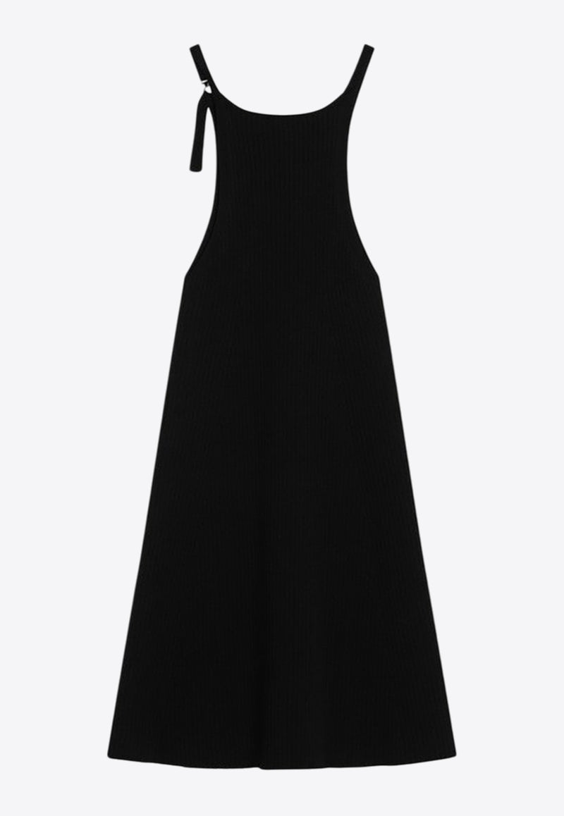 Courrèges Ribbed Mini Dress Black 225MR0615FI0001/Q_COURR-9999