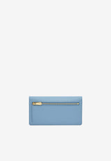 Salvatore Ferragamo Gancini Continental Wallet in Hammered Leather Sky Blue 22D779 153 774979 SKY BLUE