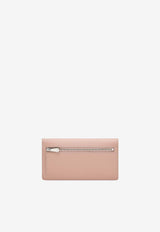 Salvatore Ferragamo Gancini Continental Wallet in Hammered Leather Pink 22D779 153 774981 ROSE